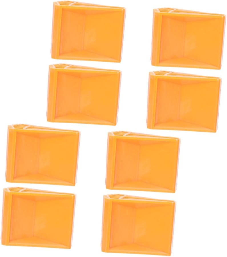 Orange Ladder Skid Rubber Feet Mats 8pcs Slip Resistant Pads Enhanced Grip Easy Installation Protect Floors - Image 2