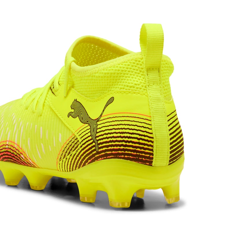 PUMA FUTURE 8 MATCH FG/AG Boys Yellow Football Boots - Image 3
