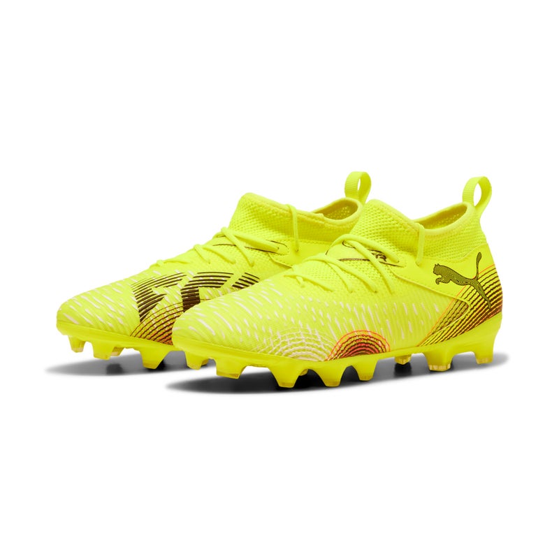 PUMA FUTURE 8 MATCH FG/AG Boys Yellow Football Boots - Image 2