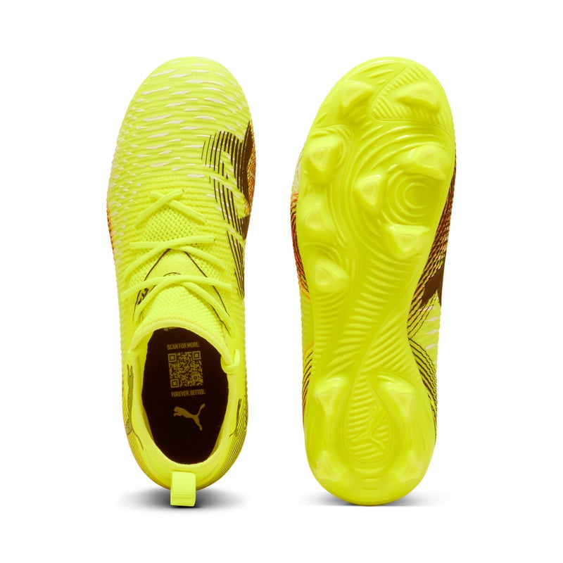 PUMA FUTURE 8 MATCH FG/AG Boys Yellow Football Boots - Image 4