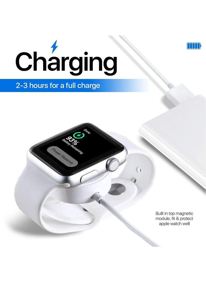 ELTRAZONE Portable Smart USB Watch Charger Cable Magnetic Wireless Charging Dock For Apple iWatch (Series 7/6/5/4/3/2) Apple watch For iPhone - White  - Image 4