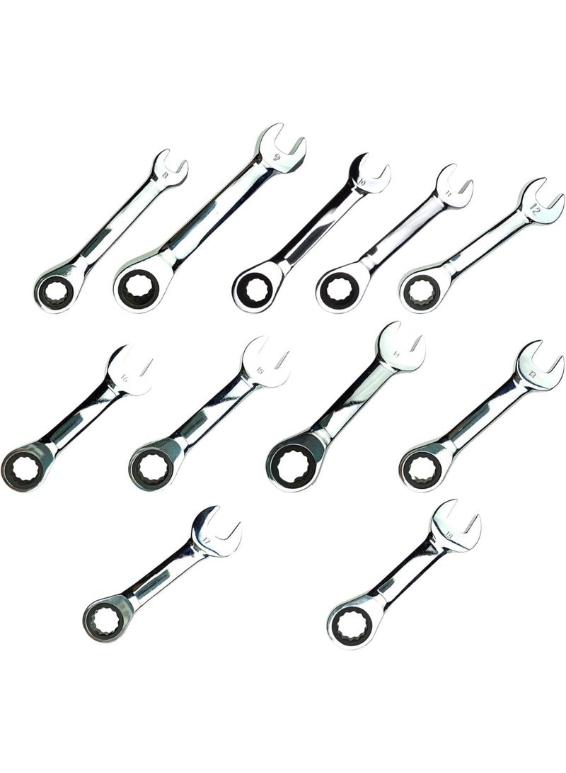 GGOOT 8-18mm Short Handle Ratchets Wrench Combination Wrench Quick Open Spanner Hand Repair Tool Hardware Accessories  - Image 2