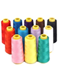 DIY Crafts Design # No 2, Pack of 12 Spools, 1500M Overlock Sewing Thread Yard Spools Cone for Home Office Workshop DI (Design # No 2, Pack of 12 Spools)