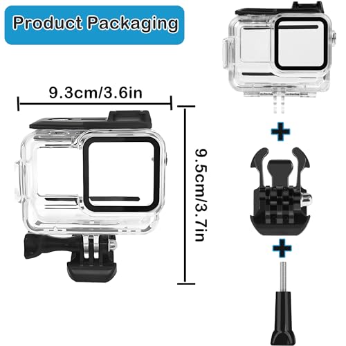 PCTC 60M(197ft) Waterproof Case for Insta360 Ace Pro, Accessories for Insta 360 Ace Pro Waterproof Case,Protective Underwater Dive Housing Shell with Bracket Accessories - Image 2