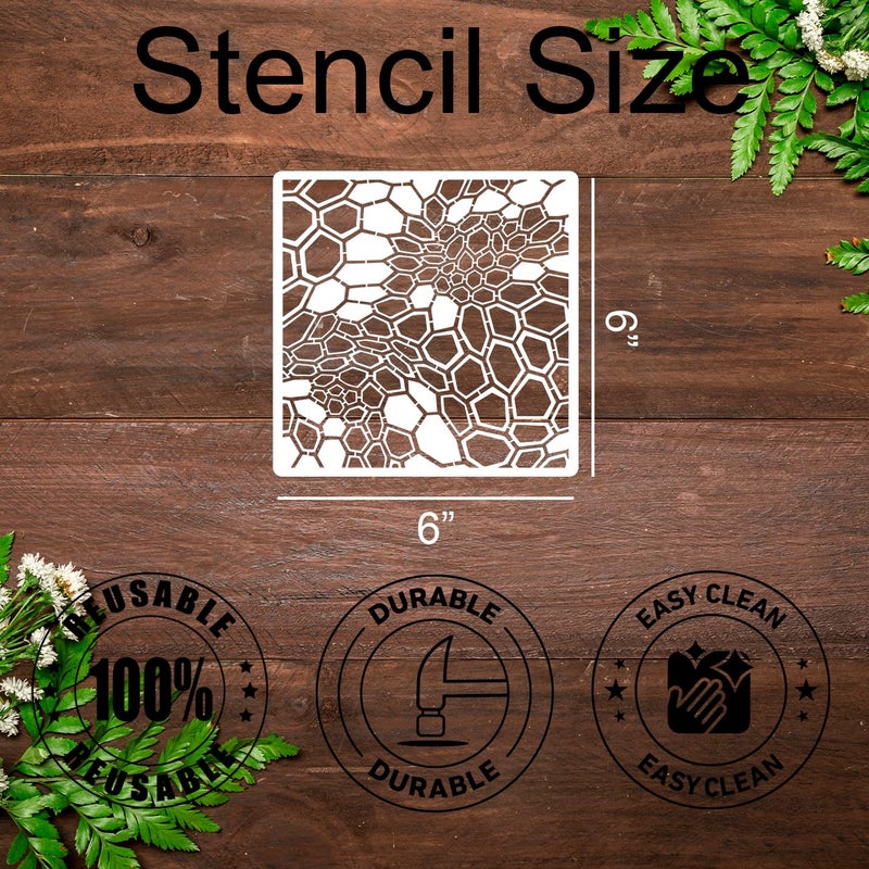 zosylley Camo Stencil for Spray Paint 6inch Camo Paint Stencils Camouflage Stencils Templates for Painting on Wood Canvas Furniture Wall - Image 2