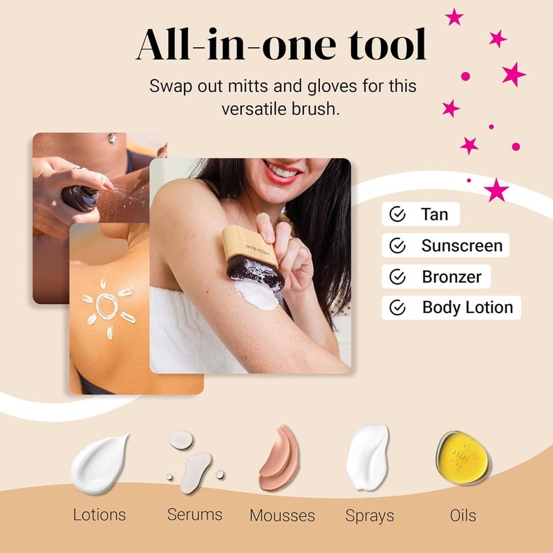 Keshima Self Tanner Brush, Large Tanning Brush for Face and Body, Kabuki Tan Applicator for Smooth and Even Coverage - Image 5