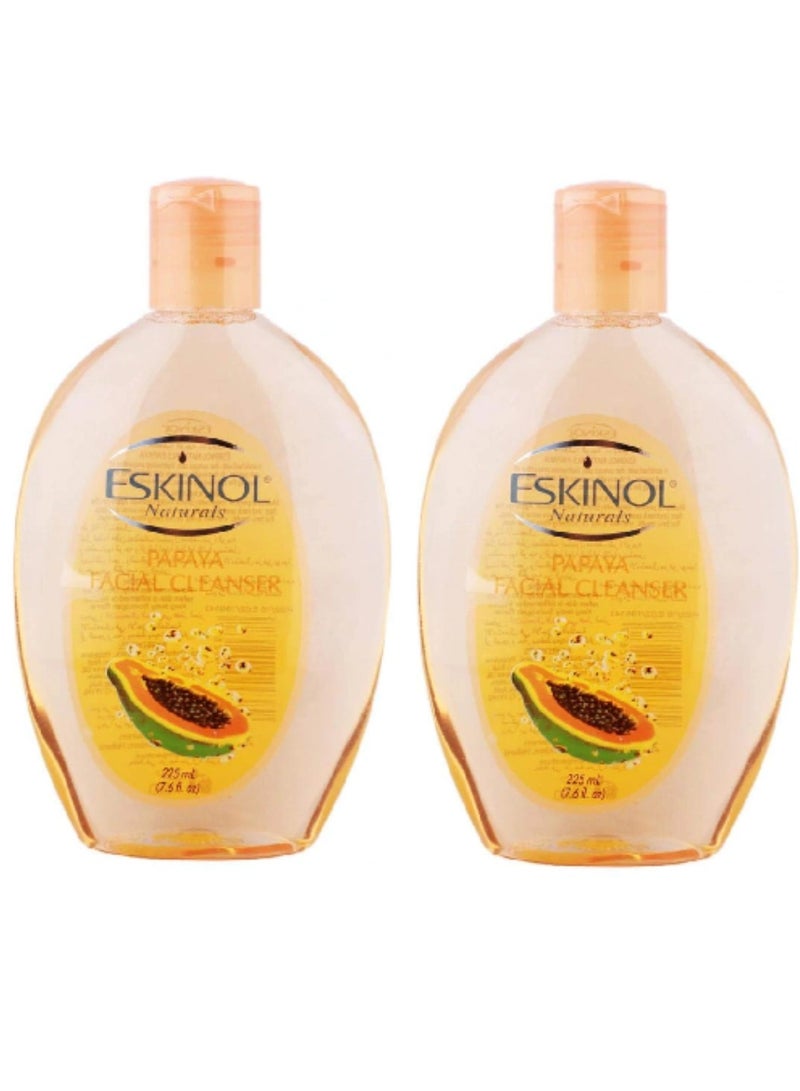 Eskinol Two Pieces Of Facial Deep Cleanser With Papaya Extract 225x2 ml