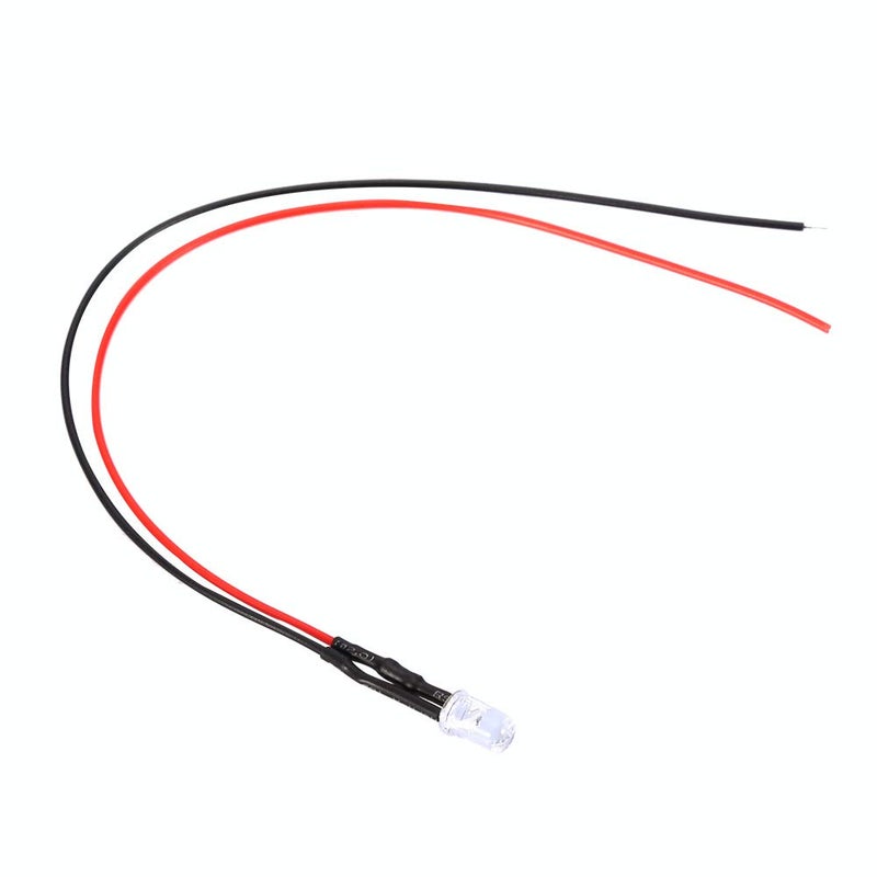 White Hair Blue 5mm 12V LED Light Emitting Diode Wired Cable 10pcs 20cm Multicolor Bright Indicator - Image 5