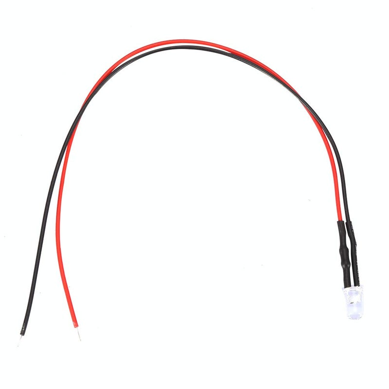 White Hair Blue 5mm 12V LED Light Emitting Diode Wired Cable 10pcs 20cm Multicolor Bright Indicator - Image 4