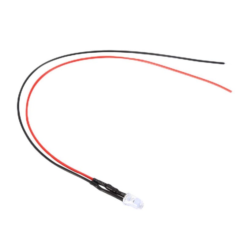 White Hair Blue 5mm 12V LED Light Emitting Diode Wired Cable 10pcs 20cm Multicolor Bright Indicator - Image 2