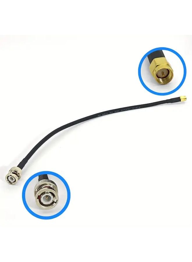 SMA to BNC Male Female RF Coaxial Cable Adapter 30cm 11 81 Inch 58 Ohm Gold Plated - Image 1