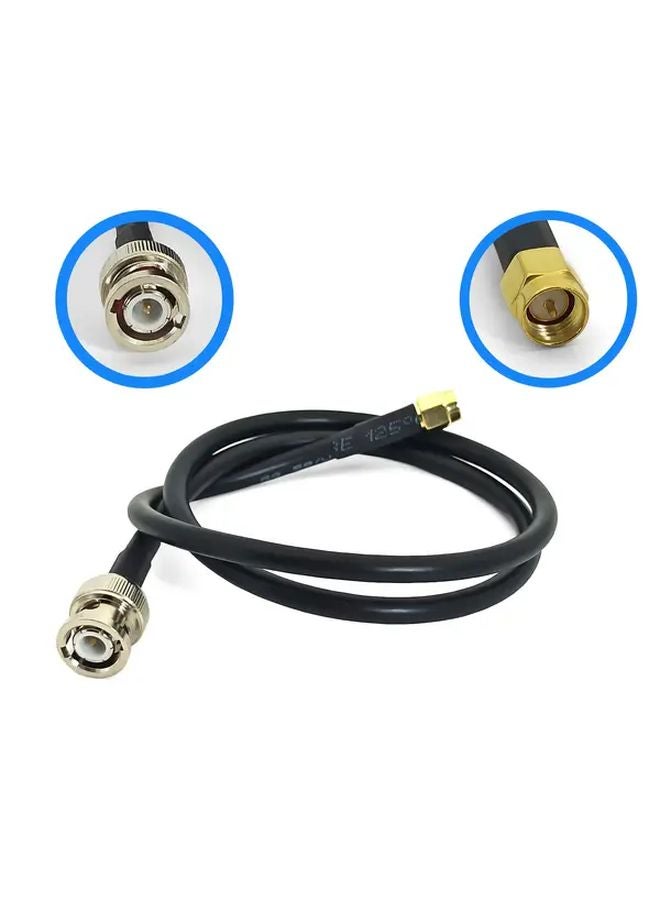 SMA to BNC Male Female RF Coaxial Cable Adapter 30cm 11 81 Inch 58 Ohm Gold Plated - Image 5