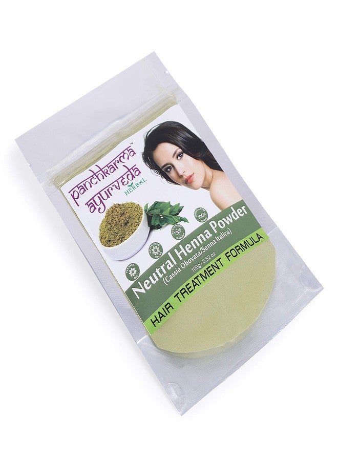 Panchkarma Ayurveda Herbal & Natural Neutral Henna Powder (Cassia Obovata/Senna Italica) For Hair Shine Hair Pack (100g) - Image 3