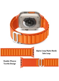 KASTWAVE Compatible for Apple Watch Ultra 49mm Wide Band, Textile Stretch Nylon Titanium G‑Hook Wristband Sport Strap for iWatch 49mm 45mm 44mm 42mm Series 8/7/6/SE/5/4/3/2/1 Men Bands  - Image 3