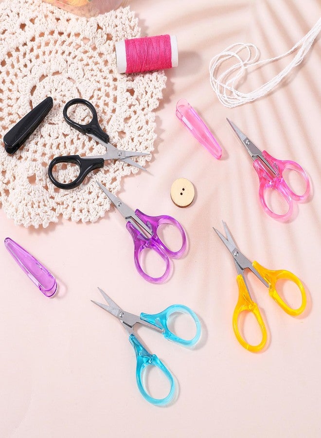 EupHHonycs Small Scissors All Purpose 3.5" Mini Detail Craft Scissors Set Stainless Steel Scissors with Protective Cover Tiny Scissors for Facial Hair Trimming Sewing Crafting DIY Projects (25 Pcs) - Image 3