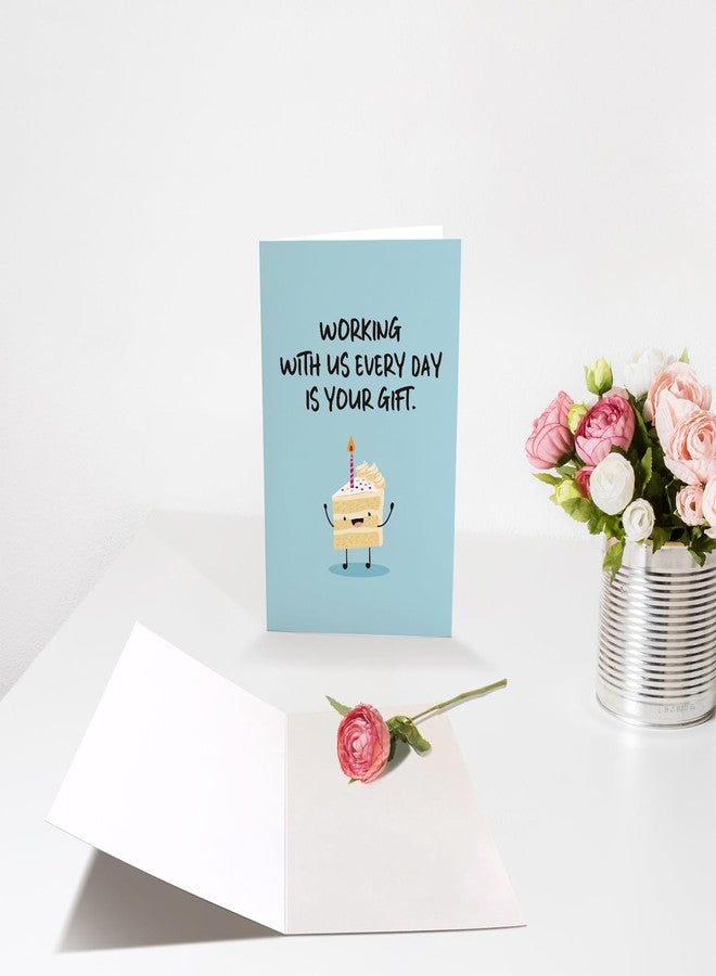 Chenive Funny Coworker Birthday Card, Birthday Card for Colleague Boss, Office Birthday Gifts for Work Friend, Working With Us Everyday Is Your Gift - Image 3