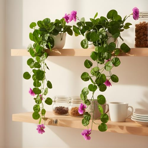 fancymart Artificial Flower Plant Home Décor with Small Size Pot | Pack of 2 | Plant Hanging for Home Decor | Office Decor (DESIGN-05) - Image 4
