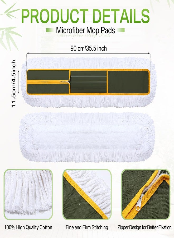 Maxdot 3 Pack 36 Inch Dust Mop Replacement Head for Floor Cleaning Large Cotton Commercial Industrial Heavy Duty Mop Head Refills Sweeper Replacement Janitorial Supply for Hardwood - Image 2