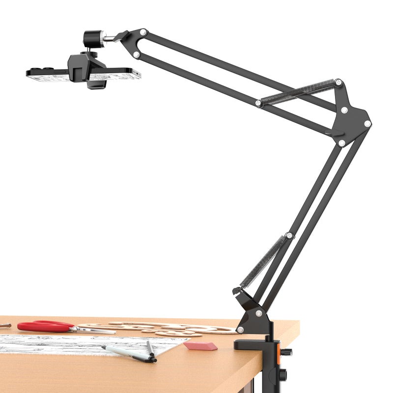 UBeesize Overhead Phone Mount Flexible Webcam Arm with Phone Holder and Ball Head Overhead Tripod for Phone Drawing Live Streaming Cooking Flat Photography - Image 2