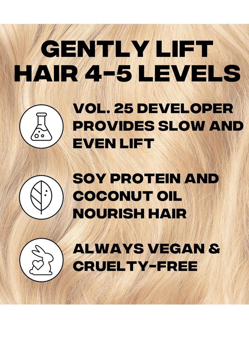 Good Dye Young Good Dye Young Hair Lightener Kit with Dust Free Powder Lightener and 25 Volume Developer - Moisturizing Bleaching Kit - Vegan Hair Bleach (4 oz.)  - Image 4