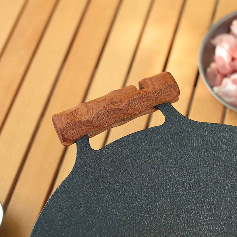 Baking Tray Handle: Sapele Wood Heat Insulation Handle - Multi-Purpose Antislip Diamond Design Handle for Outdoor Baking, Tray Storage Drying Stand - Image 4