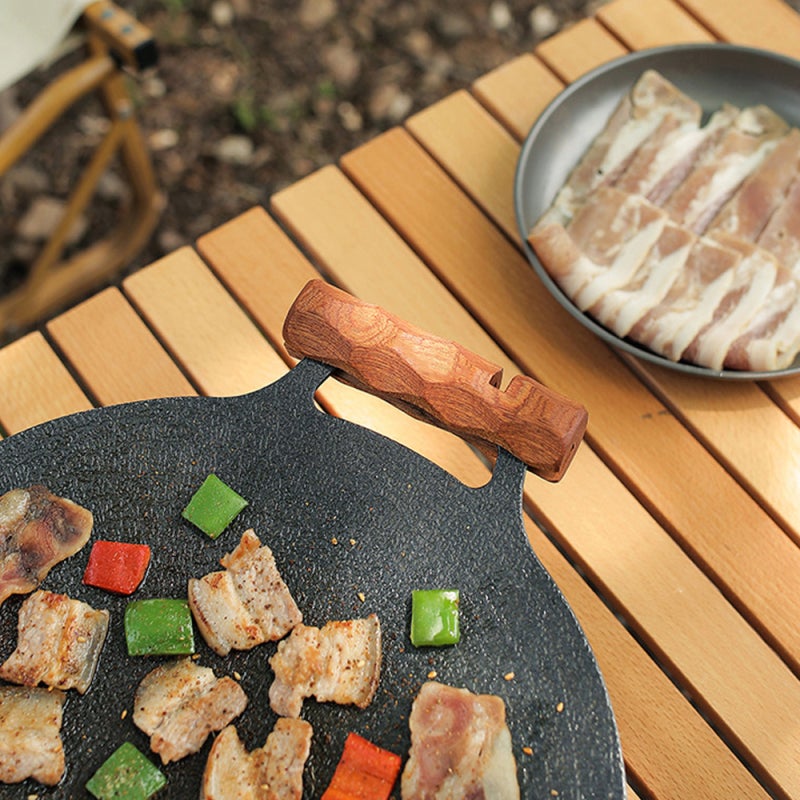 Baking Tray Handle: Sapele Wood Heat Insulation Handle - Multi-Purpose Antislip Diamond Design Handle for Outdoor Baking, Tray Storage Drying Stand - Image 3