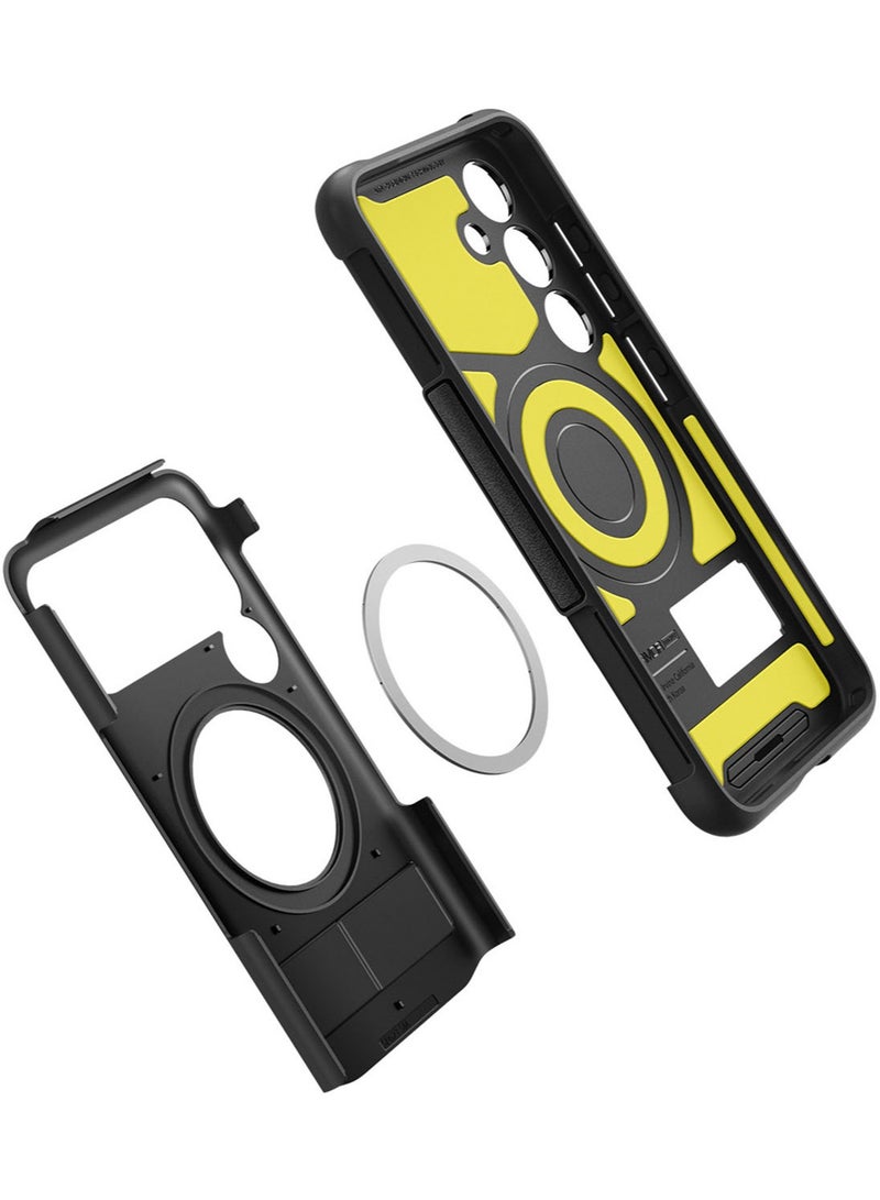 Spigen غطاء حماية Slim Armor Magfit لهاتف Samsung Galaxy S24 MagSafe مع مسند - أسود - Image 3