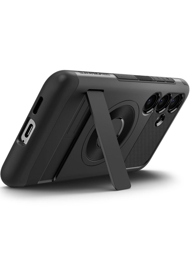 Spigen غطاء حماية Slim Armor Magfit لهاتف Samsung Galaxy S24 MagSafe مع مسند - أسود - Image 2