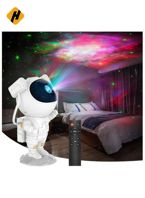 Kids Star Projector Night Light Astronaut LED Projection Lamp for Bedroom, Starry Night Light Projector with Timer, Remote Control and 360°Adjustable Head Angle,Right Galaxy Projector