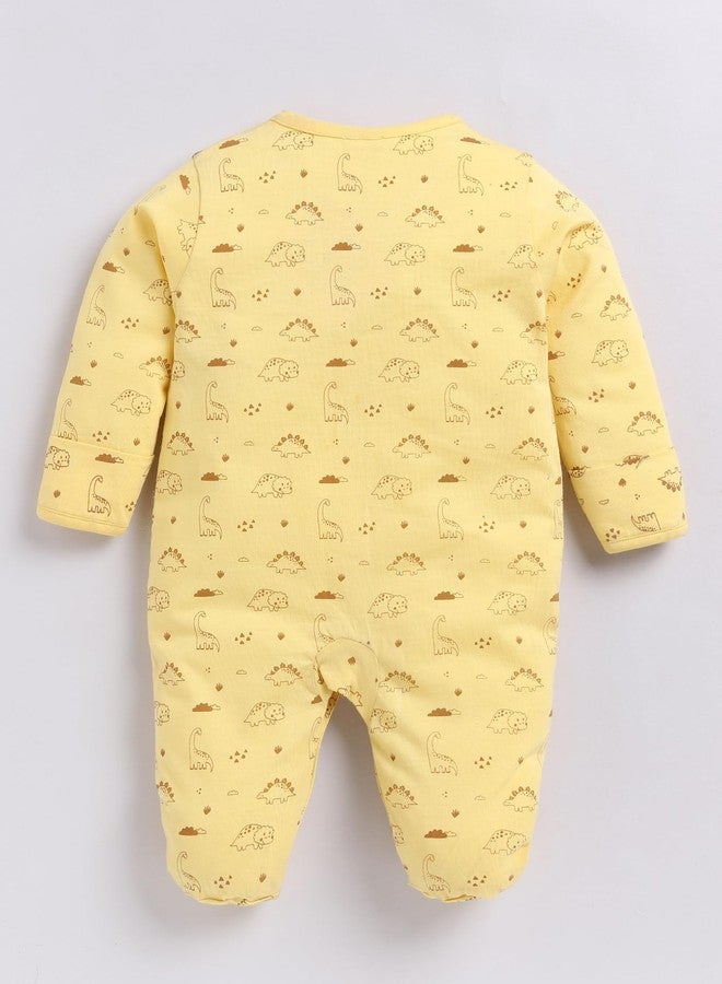 Dollar Junior Tiny Crews Baby Boys & Baby Girls Shoe Romper - Yellow, 1-3M - Image 2