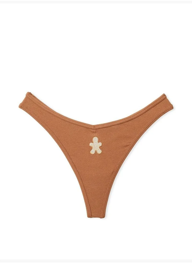 PINK Cotton Thong Panty
