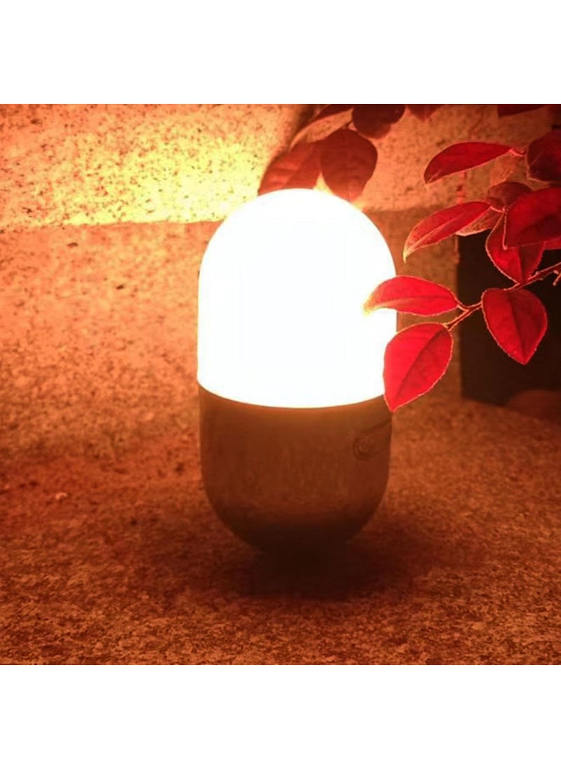 RAMPKD - RAMPKD Capsule Shape Rechargeable Camping Lights Tent Light with RGB Color Changing Night Lamp Ambient Lighting for Campsite - Image 1