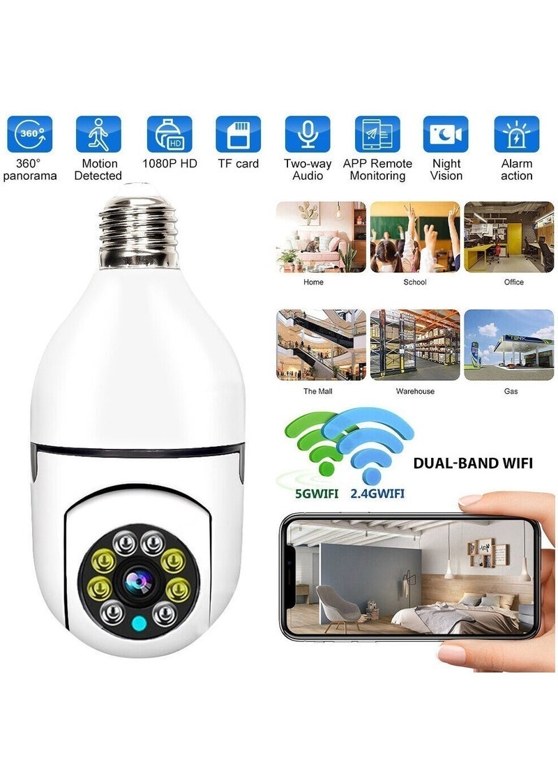 ELTRAZONE 5 PACKES Camara 5G WiFi De Seguridad 360Con Audio Microfono Para Casa y Exterior  - Image 5