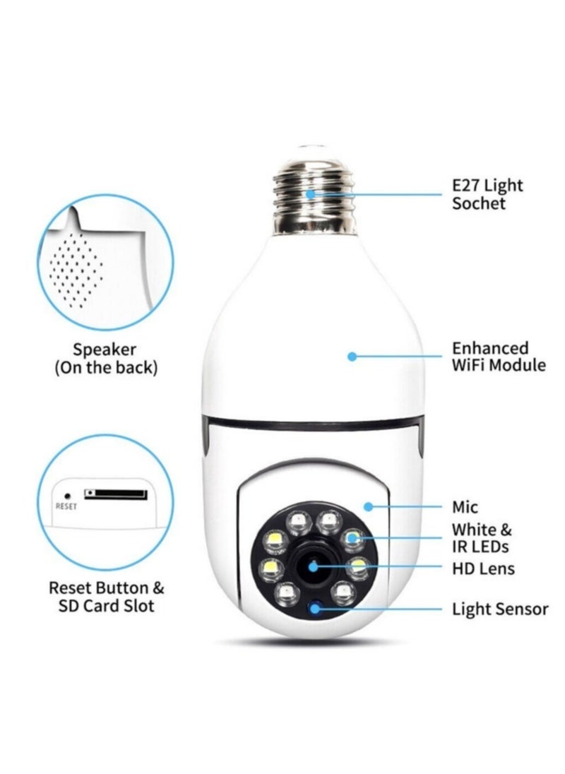 ELTRAZONE 5 PACKES Camara 5G WiFi De Seguridad 360Con Audio Microfono Para Casa y Exterior  - Image 2