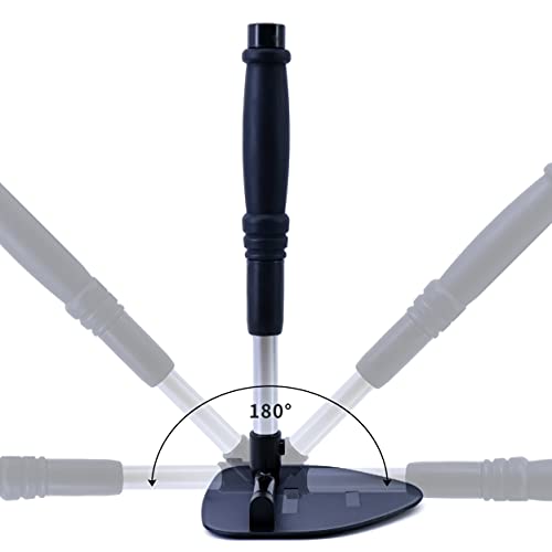 POLYTE Pivoting Windshield Glass Cleaning Tool Extendable Aluminum Handle w/3 Premium Microfiber Covers, Triangle Shaped Plate - Image 3