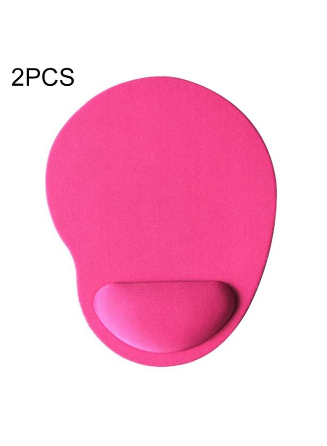 BURAQ 2 PCS Cloth Gel Wrist Rest Mouse Pad(Magenta)  - Image 1