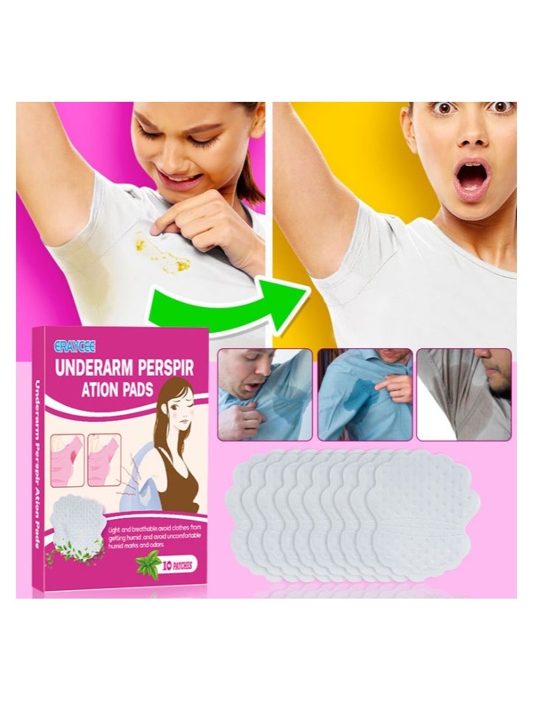 ERAYCEE Underarm Sweat Pads Pack of 10 Sweat Protection for Armpit Feet, Odour Refreshing Plasters for Women Man Underarm Odour Pads for Travel, Sports, Daily - Image 4