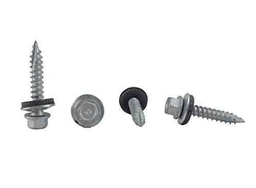 Chenango Supply - N.9 x 1inches Hex Washer Head Metal Roof Screw Self Starting/self Tapping Metal to Wood, Sheet Metal Roofing, siding Screws with EPDM Washer Seal. 100 PCS (N.9 x 1 - Image 3