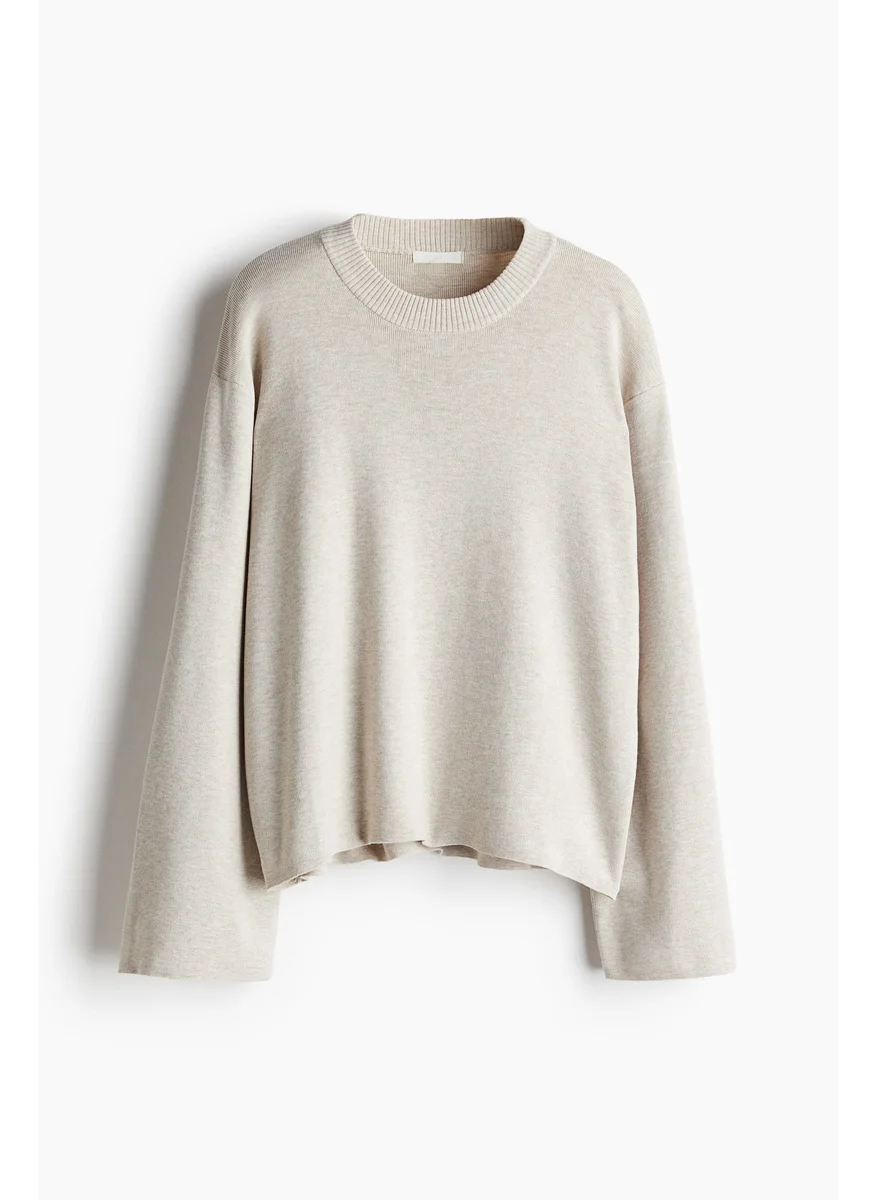 اتش اند ام Oversized Curved-Hem Jumper