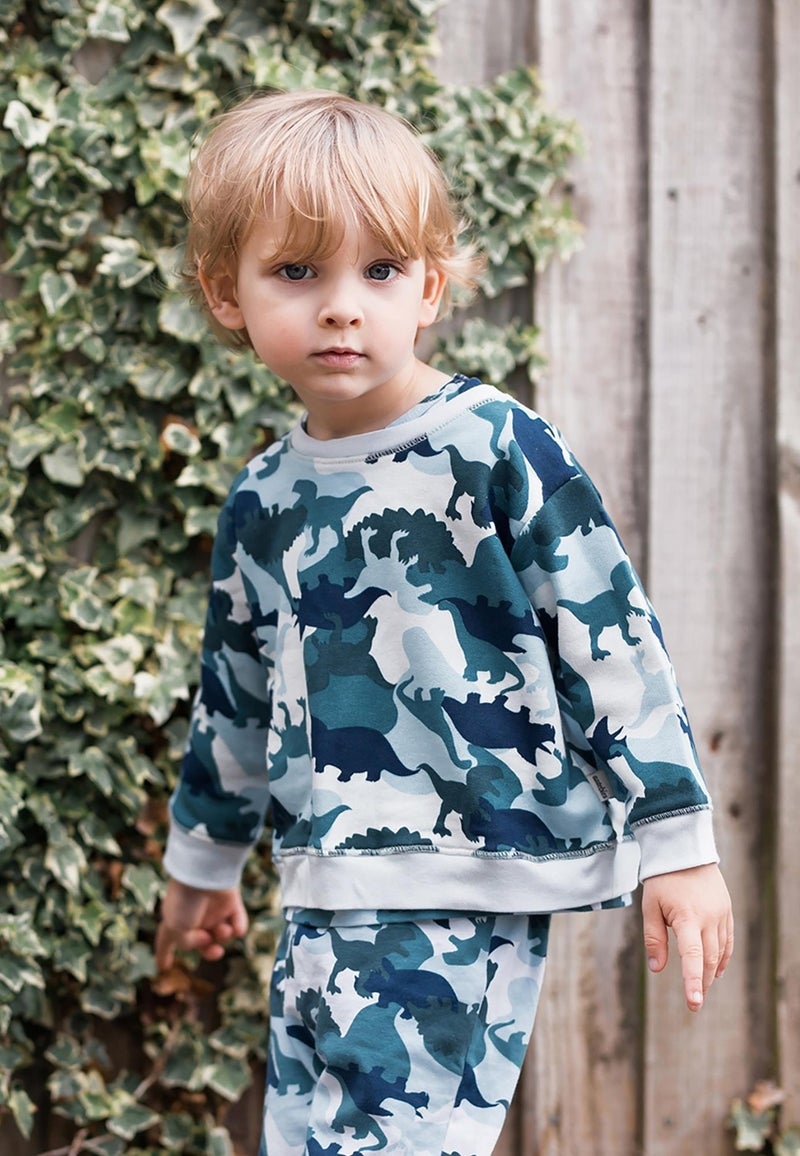 Antebies Camouflage Dino Patterned Sweatshirt  - Image 1