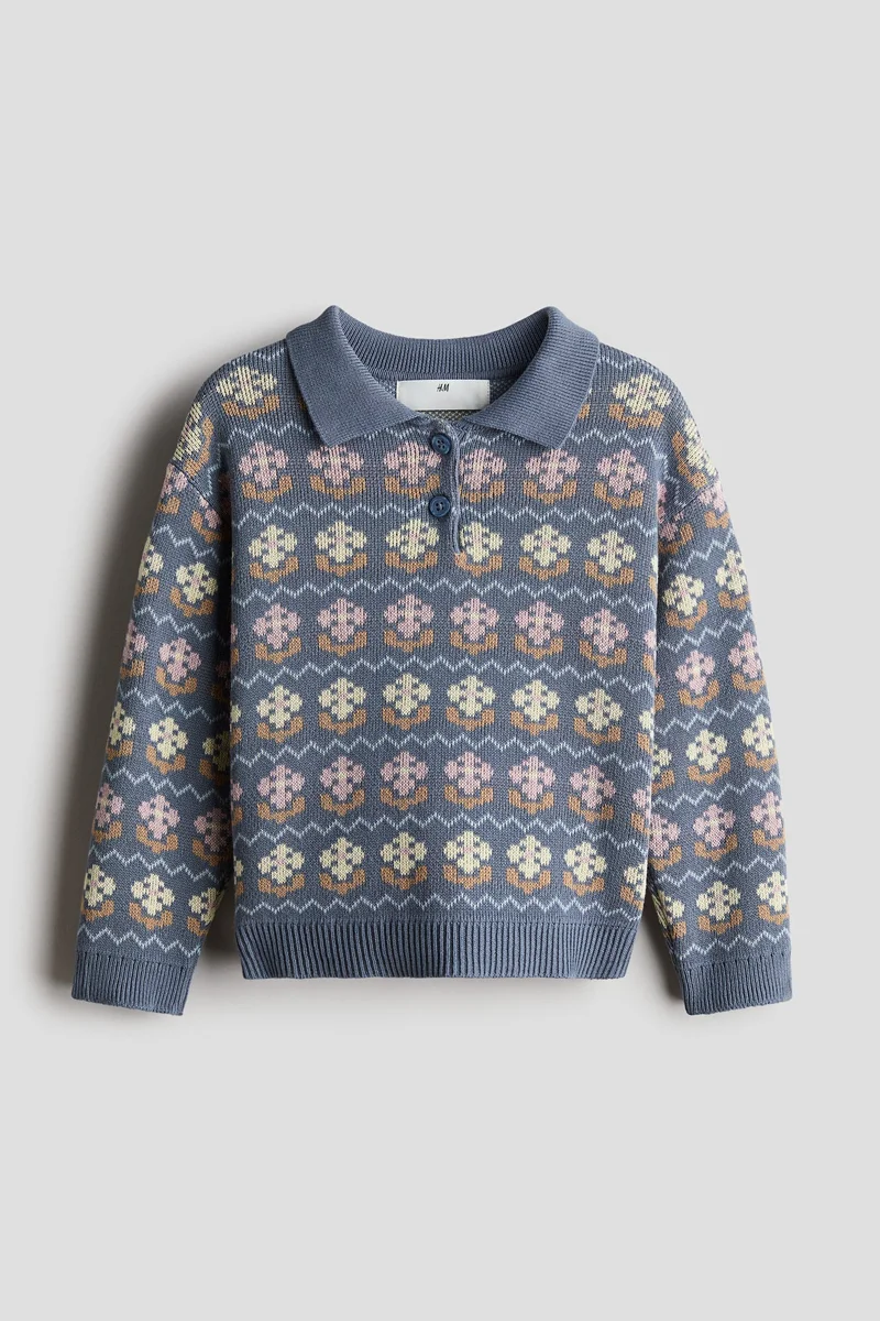 H&M Patterned cotton jumper