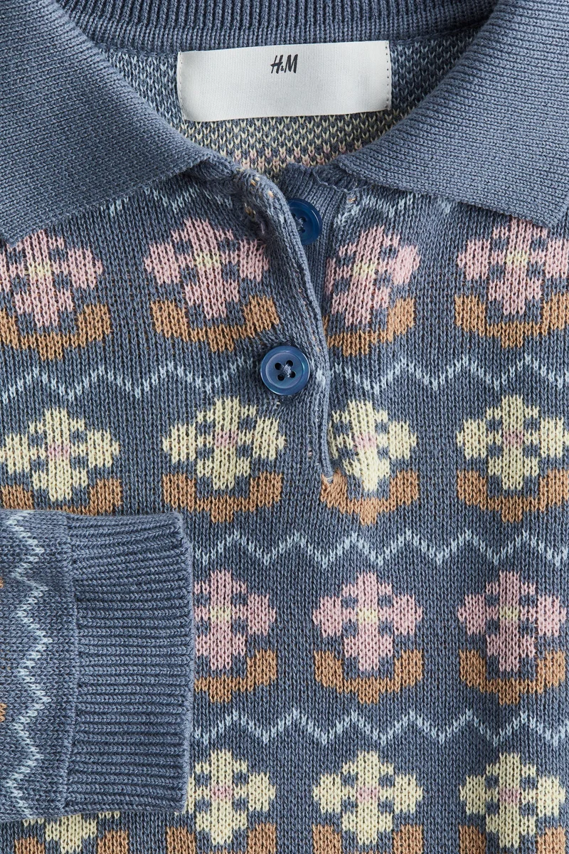 H&M Patterned cotton jumper