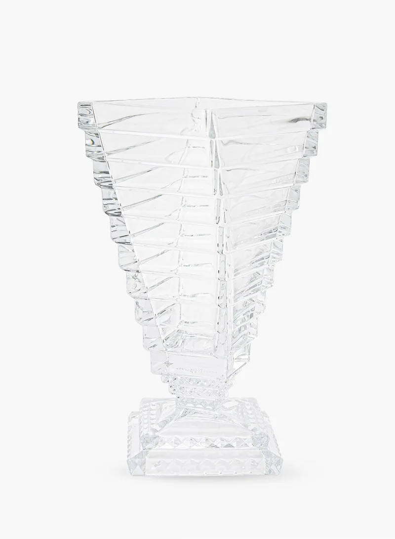 Villeroy & Boch Spiral Crystal Vase Footed 33.5cm