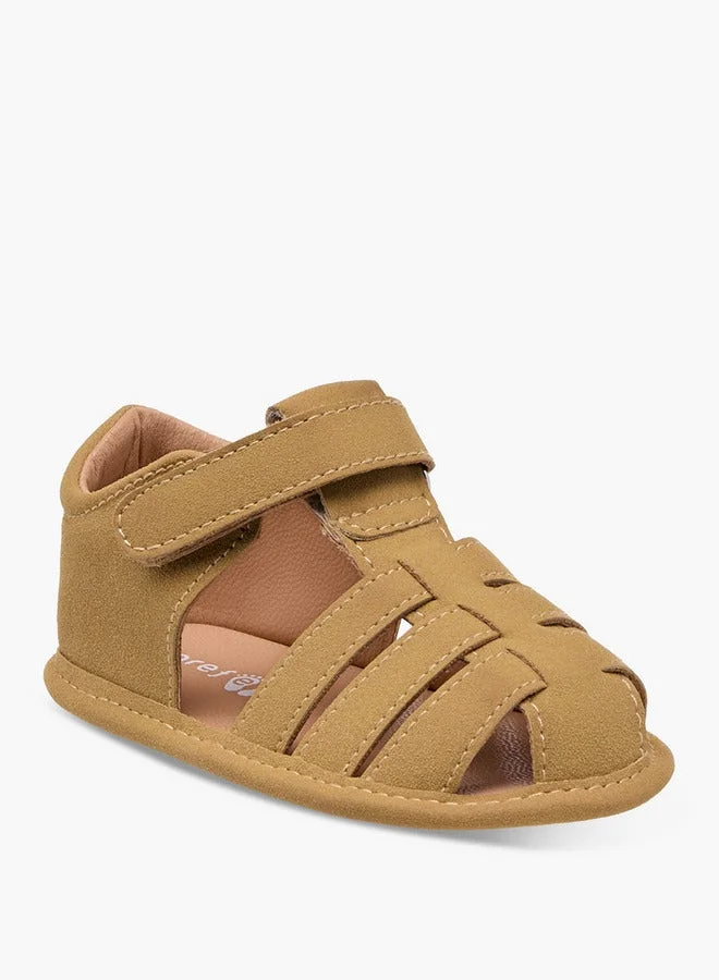 Barefeet Solid Booties with Hook and Loop Closure