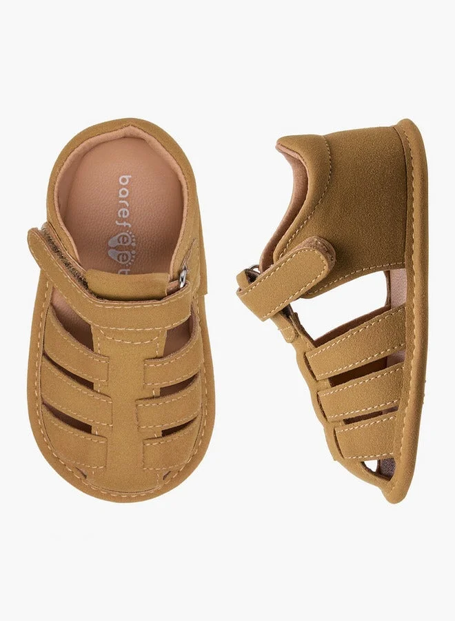 Barefeet Solid Booties with Hook and Loop Closure