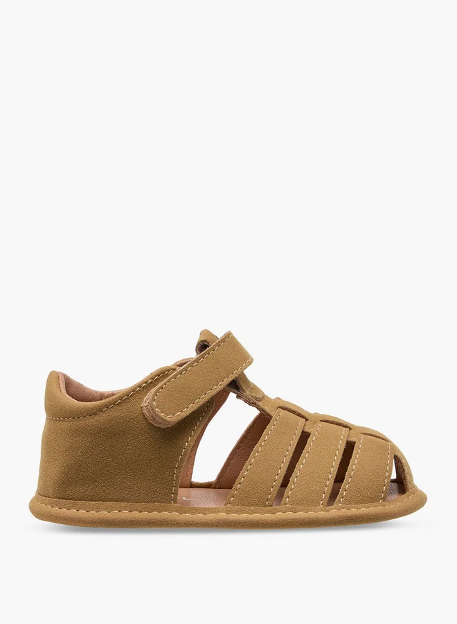 Barefeet Solid Booties With Hook And Loop Closure