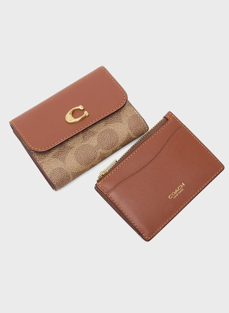 COACH Essential Card Holder Wallet in Signature Canvas