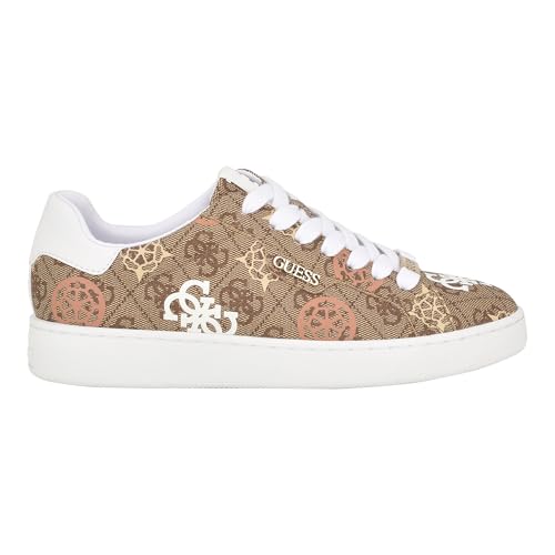 Guess Women's RENZY Sneaker, Medium Natural/Beige Logo 101, 9.5 - Image 5