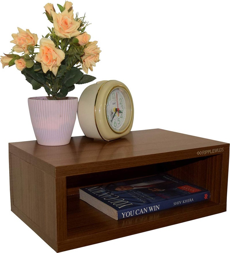 RIPPLEWUDS Eli Engineered Wood Side TableEnd Table Set of 2 Walnut Finish