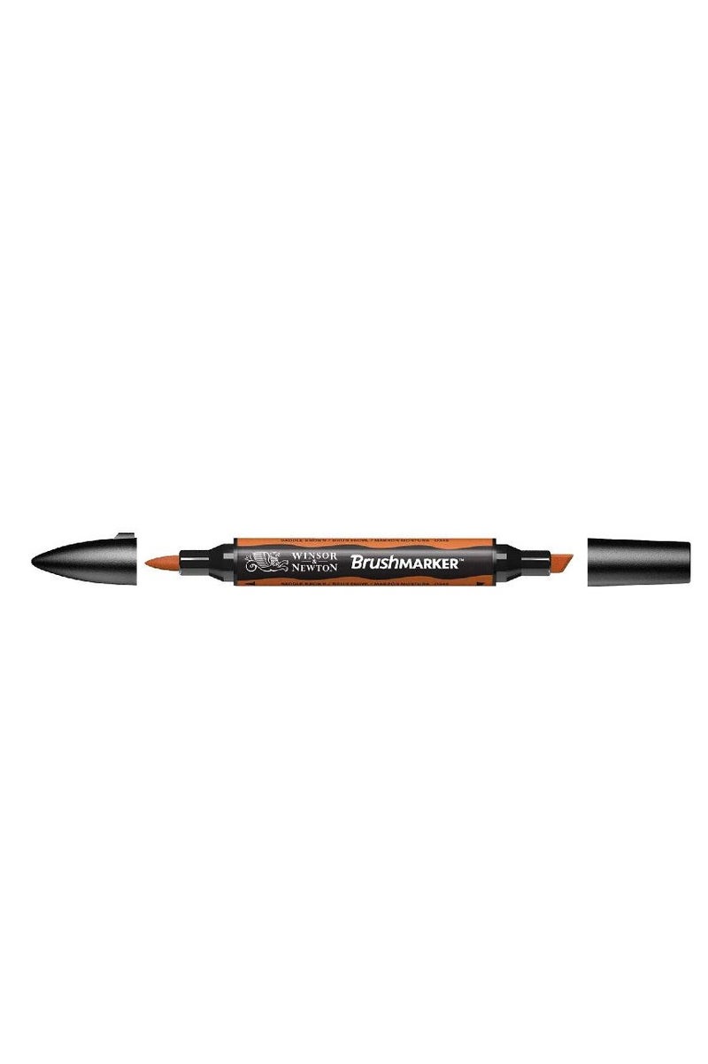 WINSOR & NEWTON Brush Marker Graphic Art Marker Saddle Brown Twin Tip 